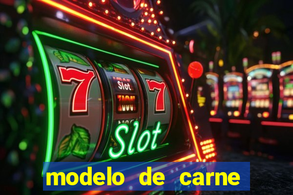 modelo de carne para pagamento